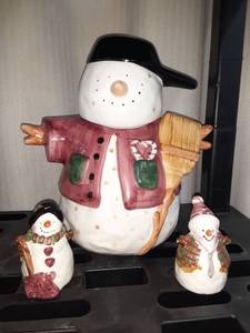 lot 1839 image: Snowmen Set