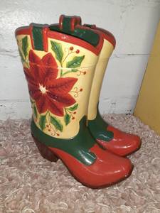 lot 1851 image: Holiday Boots Cookie Jar