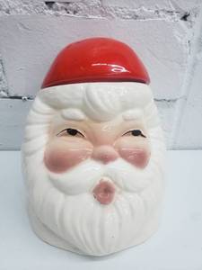 lot 1890 image: Santa Head Cookie Jar