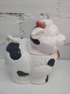 lot 2316 image: Cow with Bell Cookie Jar
