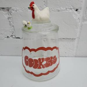 lot 2330 image: Glass Hen Cookie Jar