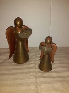 lot 1700 image: Angel Candle Holders
