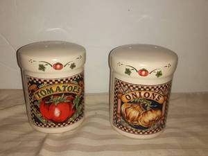 lot 1702 image: Vegetable SaltPepper Shakers