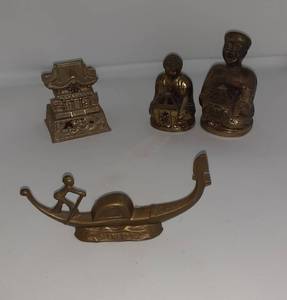 lot 1714 image: Brass Figurines