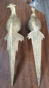 lot 2117 image: Solid Brass Pheasants