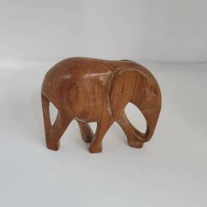 lot 2128 image: Wooden Elephant