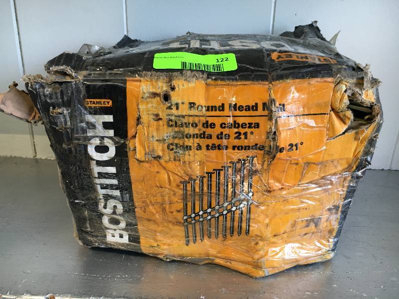lot 122 image: CASE OF BOSTITCH 21 ROUND HEAD NEAIL
