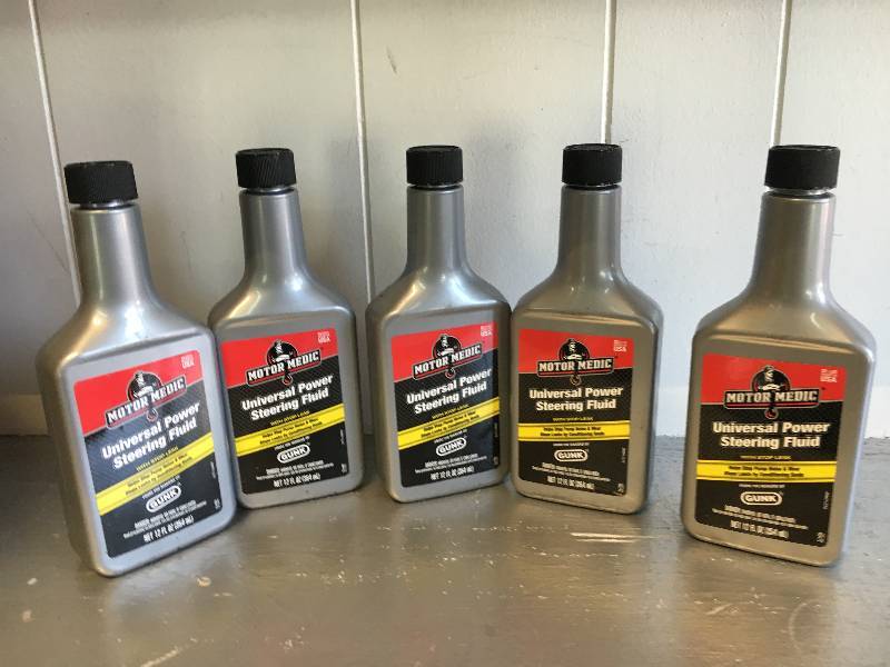 lot 133 image: LOT OF 5 UNIVERSAL POWER STEERING FLUID W STOP LEAK MOTOR MEDIC