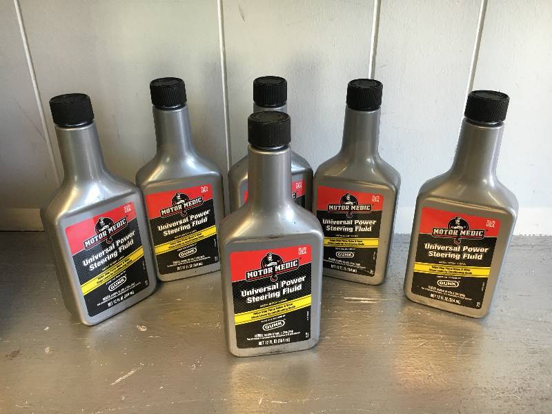 lot 134 image: LOT OF 5 UNIVERSAL POWER STEERING FLUID W STOP LEAK MOTOR MEDIC
