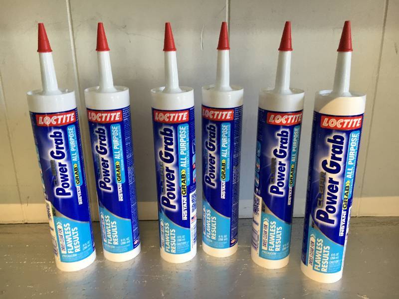 lot 152 image: LOT OF 6 CLEAR POWER GRAB ALL PURPOSE CONTRUCTION ADHESIVE