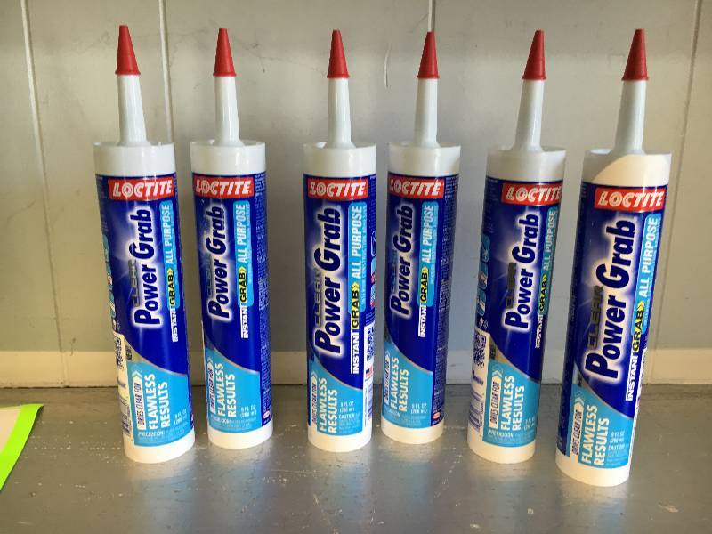 lot 153 image: LOT OF 6 CLEAR POWER GRAB ALL PURPOSE CONTRUCTION ADHESIVE