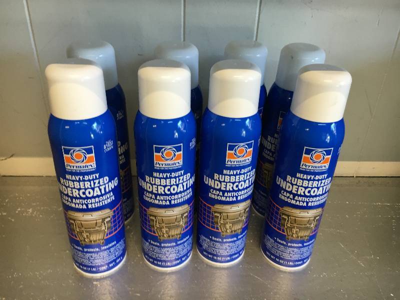 lot 170 image: LOT OF 8 RUBBERIZED UNDERCOATING SPRAY PERMATEX