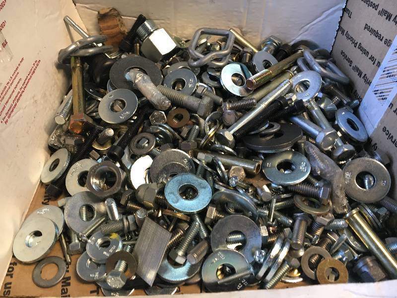 lot 175 image: OVER 50 NEW NUTS, SCEWS AND WASHERS