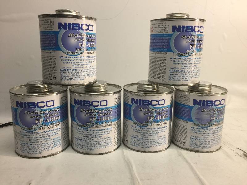 lot 90 image: LOT OF 6 NIBCO BLAZEMASTER CPVC CEMENT