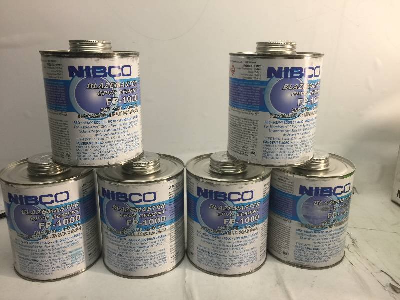 lot 91 image: LOT OF 6 NIBCO BLAZEMASTER CPVC CEMENT