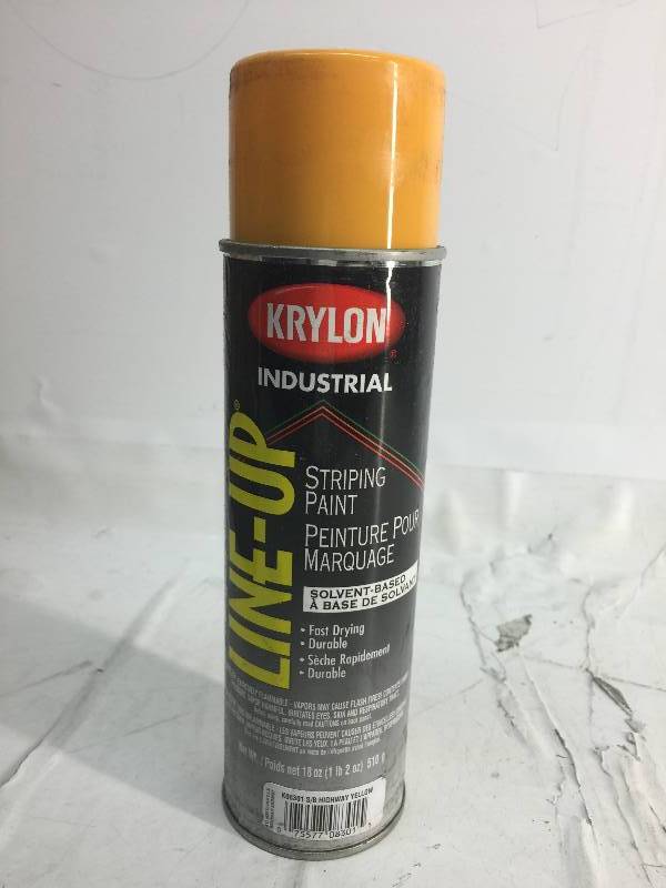 lot 93 image: CASE OF 12 LINE UP KRYLON INDUSTRIAL STRIPING PAINT