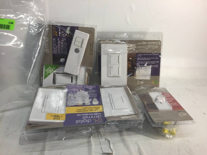 lot 106 image: LOT OF LUTRON DIMMERS