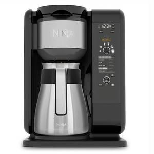 lot 2820 image: Ninja - Coffee Maker with Dishwasher Safe Component - Black, Stainless Steel