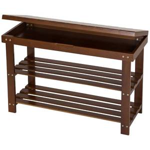 lot 2843 image: Bamboo shoe rack bench