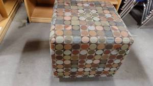 lot 1057 image: Multi Color Geo Pattern Foot Stool