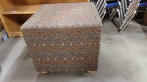 lot 1061 image: Brown Multi Color Sqaure Foot Stool