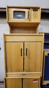 lot 1109 image: Kaplan Child Size Cabinet and Microwave