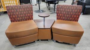 lot 1131 image: Lot of 18 Chairs - 12 Center Piece Tables