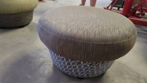 lot 1154 image: Geometic Pattern Round Foot Rest