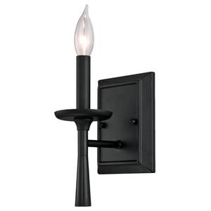 lot 21016 image: Westinghouse 6324000 Meadowbrook 1 Light 4-34 Wide Bathroom Sconce - Black