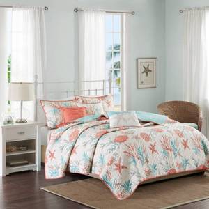 lot 21047 image: Madison Park Pebble Beach 6-Pc. FullQueen Coverlet Set Bedding