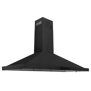 lot 56042 image: ZLINE - 48 Externally Vented Range Hood - Black stainless steel