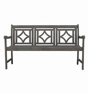 lot 56009 image: Hydaburg Outdoor Patio Diamond 5-foot Bench by Havenside Home- Retail$225.99