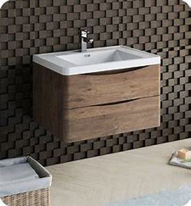 lot 56014 image: Fresca FCB9032RW Tuscany 32 Rosewood Wall Hung Mo