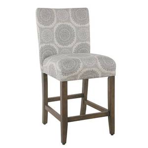 lot 14 image: Homepop 24 Parsons Counter Stool - Gray Medallion Retail$151.99
