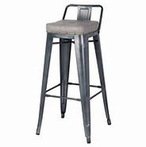 lot 3 image: Metropolis Low Back Counter Stool, Vintage Mist Gray - Size 17W x 17D x 33H Retail$119.99