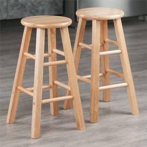 lot 12 image: Element Counter Stools 2-Piece Set Natural