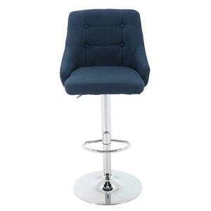 lot 24 image: Brage Living Hathaway Button-Tufted Adjustable-Height Barstool, Yellow Retail$118.99