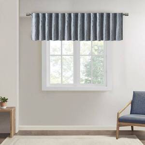 lot 56071 image: Pair of Madison Park Eliza Faux Silk Embroidered Window Valance - 50 x 18