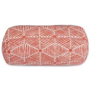 lot 56074 image: Majestic Home Goods Indoor Charlie Round Bolster Decorative Throw Pillow