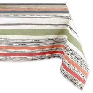 lot 56076 image: Cotton Warm Stripe Tablecloth