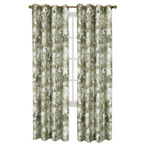 lot 56119 image: Pair of Achim Tranquil Lined Grommet Curtain Panel