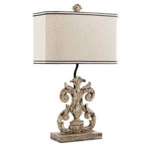 lot 56134 image: Lewiston Antique White Washed Wood 26-inch Table Lamp Retail$125.99