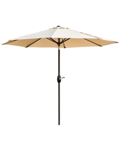 lot 56135 image: Amada 9 Ft Aluminum Patio Umbrella with Tilt & Crank, Base Not Included Retail$101.99