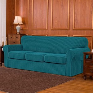 lot 56112 image: Subrtex Slipcover Stretch Sofa Cover with Separate Cushion Cover