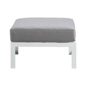 lot 56148 image: Elle Decor Mirabelle Outdoor 28.5 Ottoman, French White- Retail$219.99