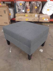 lot 56159 image: 23 x 28 Grey Upholstered Ottoman