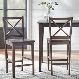 lot 56162 image: Virginia Cross back 30-inch stool (Set of 2)- Retail$154.49