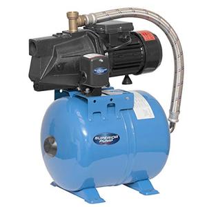 lot 35211 image: Superior Pump 94525 12 HP Cast Iron Shallow Well Jet Pump Kit W24L Tank, 12HP, Black