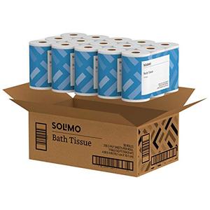 lot 35222 image: Amazon Brand - Solimo 2-Ply Toilet Paper, 6 Count (Pack of 5)