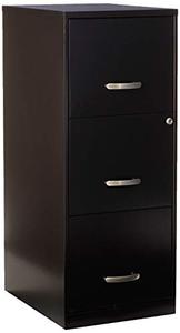 lot 35236 image: Lorell LLR18573 File Cabinet, 35.5x14.3x18, Black